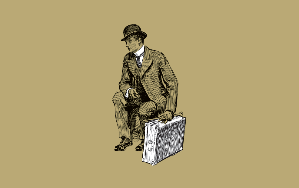Image of a man holding a briefcase